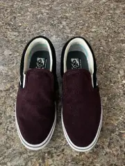 Vans Comfy Cush Slide-On 2Tone Plum/Black Terry Cloth Size 11.5 M