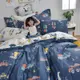 義大利Fancy Belle 恐龍工程師 純棉單人三件式防蹣抗菌吸濕排汗兩用被床包組