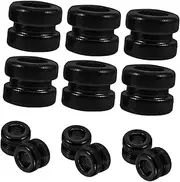 TOGEVAL 20pcs String Electric Guitar String Beads Acoustic Guitar Parts Plugs Threaded Pipe Frets Pipe Plugs Glad Hand Seals Blade Screws Metal Tail Parts Metal Black