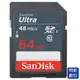 【免運費,送記憶卡收納盒】Sandisk Ultra 64GB/64G SDHC Class10 記憶卡(SDSDUNB-064G，公司貨)SDXC SD