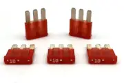 Micro3 Automotive Mini Blade Fuse 10 AMP 5 Pieces