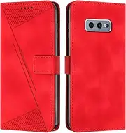 Compatible with Samsung Galaxy S10e G970F Flip Kickstand Case Cover,Compatible with Samsung Galaxy S10e G970F Magnetic Closure Wallet case Red