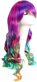 Healvian Japanese Wig for Women Full Length Curly Cosplay Wig Heat Resistant Fashionable for Halloween Party Drama Easy Care