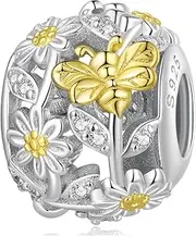 [DOYIS] Daisy Charms for Pandora Bracelet,925 Sterling Silver Bee charm Pendant Pendant for Women Girls