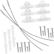 LIFKOME Furniture Secure Straps 3 Sets Wall Anchors Kit Home Furniture Strap Set Child Protection