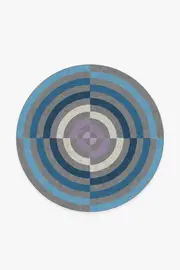 185' Round | Machine Washable Runner Rug | Kid & Pet Friendly | Indoor Rug | Jonathan Adler Op Art Aquarius Rug | Ruggable