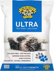 Premium Unscented Cat Litter - Hard Clumping Clay Multi Cat Litter (40 Lbs)