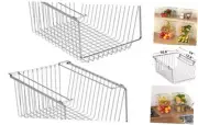 Wire Storage Baskets Stackable Organizer Basket Bins 10.6''L x 14''W 2 PACK