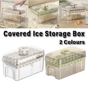 Large Capacity Food Grade Ice Cube Mold with Lid Household Ice Storage Box Tray