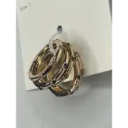 A New Day Gold-Tone Textured Stacking Rings Set - Size 7