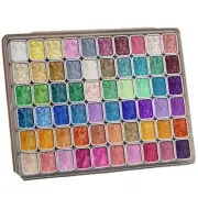 60 Colors Pearlescent Pigment Watercolor Paint Set Painting Supplies for Artists