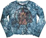 [Rock Off officially licensed products] David Bowie Live And Well Long Sleeve Mesh Crop Top XS