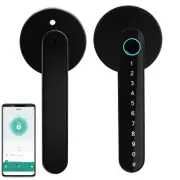 Smart Door Knob Lock - 5-in-1 Keyless Entry with Fingerprint, Keypad, APP Con...