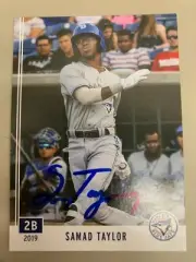 Samad Taylor 2019 Signed Dunedin Blue Jays Signed Team Card