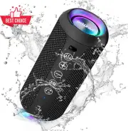 Portable Bluetooth Speaker IPX7 Waterproof 24W Stereo Sound 30H Playtime
