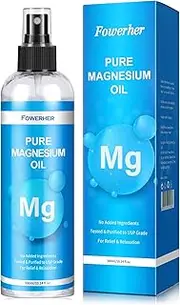 Pure Magnesium Oil Spray - 300ml, 100% Organic Magesium Oil, Promotes Calm Sleep and Relaxation, Magnesium Spray for Feet, Sleep, and Body,Fast Absorbent - Test in USA