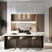 Whiteband Iron Cage Pendant Light in White (3 Light Bar or 3 Light Round Plate)