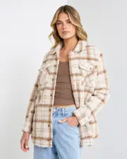 [Volcom] Volcom Women's Silent Sherpa Jacket in Cloud White Size 6 6 Cloud White
