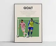 Messi Ronaldo Goat Poster Messi Goat Poster Ronaldo Goat Poster Lionel Messi Poster Cristiano Poster