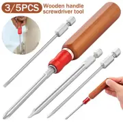 Screwdriver Bits Wood Handle Portable Head Phillips Flat Blade Screwdriver Bits
