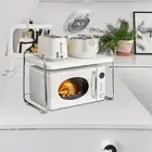 Microwave rack Microwave stand Pantry Carbon steel Microwave shelf with tray
