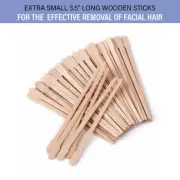 500 EXTRA SMALL 3.5" Wooden Eyebrow Waxing Wax Sticks Hair Removal (PW5011 x5)