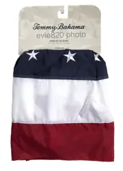 1 x Tommy Bahama AMERICAN FLAG PLEATED FAN BUNTING Memorial Day EMBROIDERED STAR