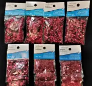 CREATOLOGY: New Red Round Sequins, 7 Packs. Mixed sizes