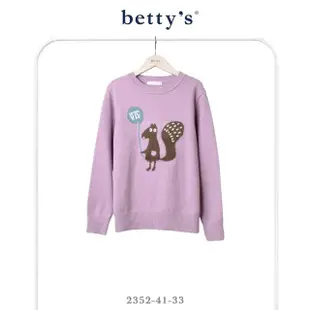 【betty’s 貝蒂思】氣球松鼠圓領毛衣(共二色)