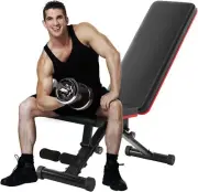 OLIXIS Weight Bench Adjustable Workout Bench For Home Gym, Foldable Bench Press