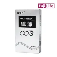 在飛比找momo購物網優惠-【Fujicondom不二乳膠】纖薄003保險套12入/盒(