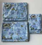 NEW! Double FITTED FLAT SHEET Pair PILLOWCASES *Lady Pepperell Vintage FLOWERS