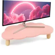 Monitor Stand Riser,Cloud-Shaped Sturdy Wood Computer Monitor Riser, Laptop