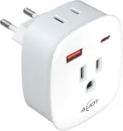 European Travel Plug Adapter, PD 20W USB-C International Power Plug, 2 1 Pack