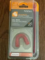 NIP ~ Shock Doctor Gel Max Mouthguard Youth 10 - Convertible Strap/Strapless