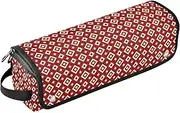[sanluoli] Hair Tool Travel Bag for Women with Heat Resistant Pad Hair Tools Organizer Storage Bag Merry Christmas Red Plaid Women Essentials Storage