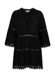 Melissa Odabash Victoria Broderie-Anglaise Kaftan, Kaftan, Black - S S