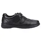 Hush Puppies Magnus Leather Touch Fastening Mens Smart Casual Shoes Black
