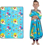 Franco - AT0468 Kids Bedding Super Soft Plush Throw Blanket, 46" x 60" Twin Size, Baby Shark