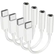 4PCS Type USB C to 3.5mm Female Headphone Jack Adapter, USB Type C to Aux