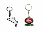 SET 2 STH SYDNEY RABBITOHS NRL HERITAGE LOGO KEYRING & MASCOT KEYRING KEY RING