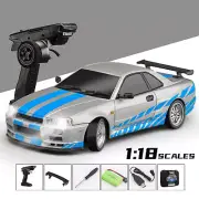 2.4G 2WD RC Car 1/18 Metal Shell Drift RC Car Flip Light Model Toy Car