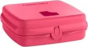 [Tupperware] Sandwich Keeper Square Hinged and Locking Box Pink