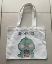 ]CANVAS REUSABLE Kid Pretend Play Dinosaur SHOPPING GROCERY BAG
