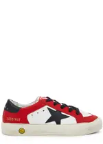 Golden Goose Kids May Panelled Leather Sneakers (IT28-IT35) - White & Other - 10.5 Jnr 10.5 JNR