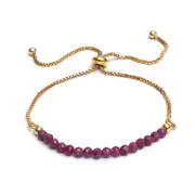 Gempires Natural Ruby Gemstone Beads Bracelets for Women, July Birthstone Bol...