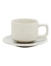 [Salt&Pepper] Claro Espresso Cup & Saucer 100ml/11cm in White