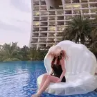 Inflatable Pool Floats Inflatable Hammock Beach Lounge Giant Bed Water