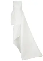 Solace London Meyer Strapless Satin Mini Dress - Cream - 10 10