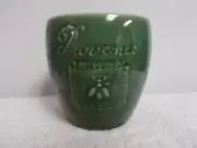 Revol France Provence Bee Green Ceramic Cup Planter Vase